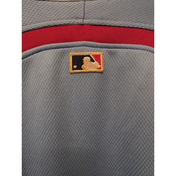 Majestic Cooperstown Collection Saint Louis Cardinals Warm-Up Shirt Jersey Blue - Picture 8 of 8
